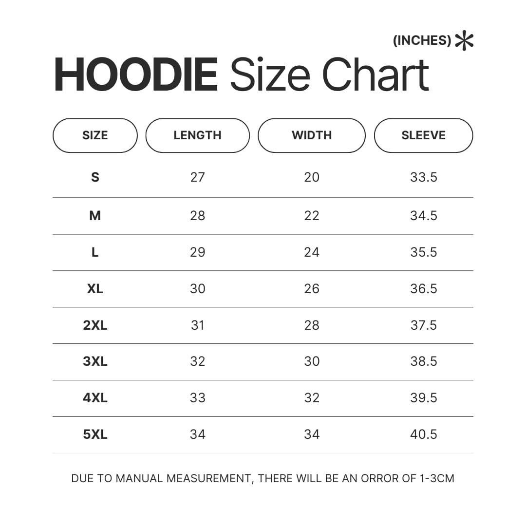 Hoodie Size Chart - Game Grumps