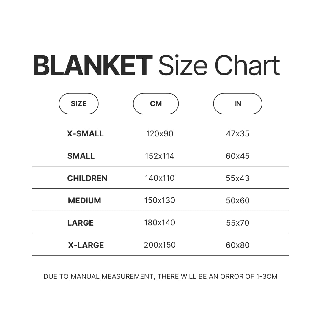 Blanket Size Chart - Game Grumps