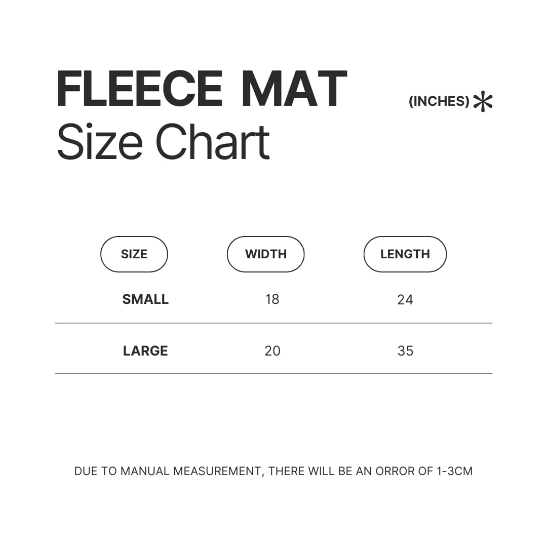 Fleece Mat Size Chart - Game Grumps